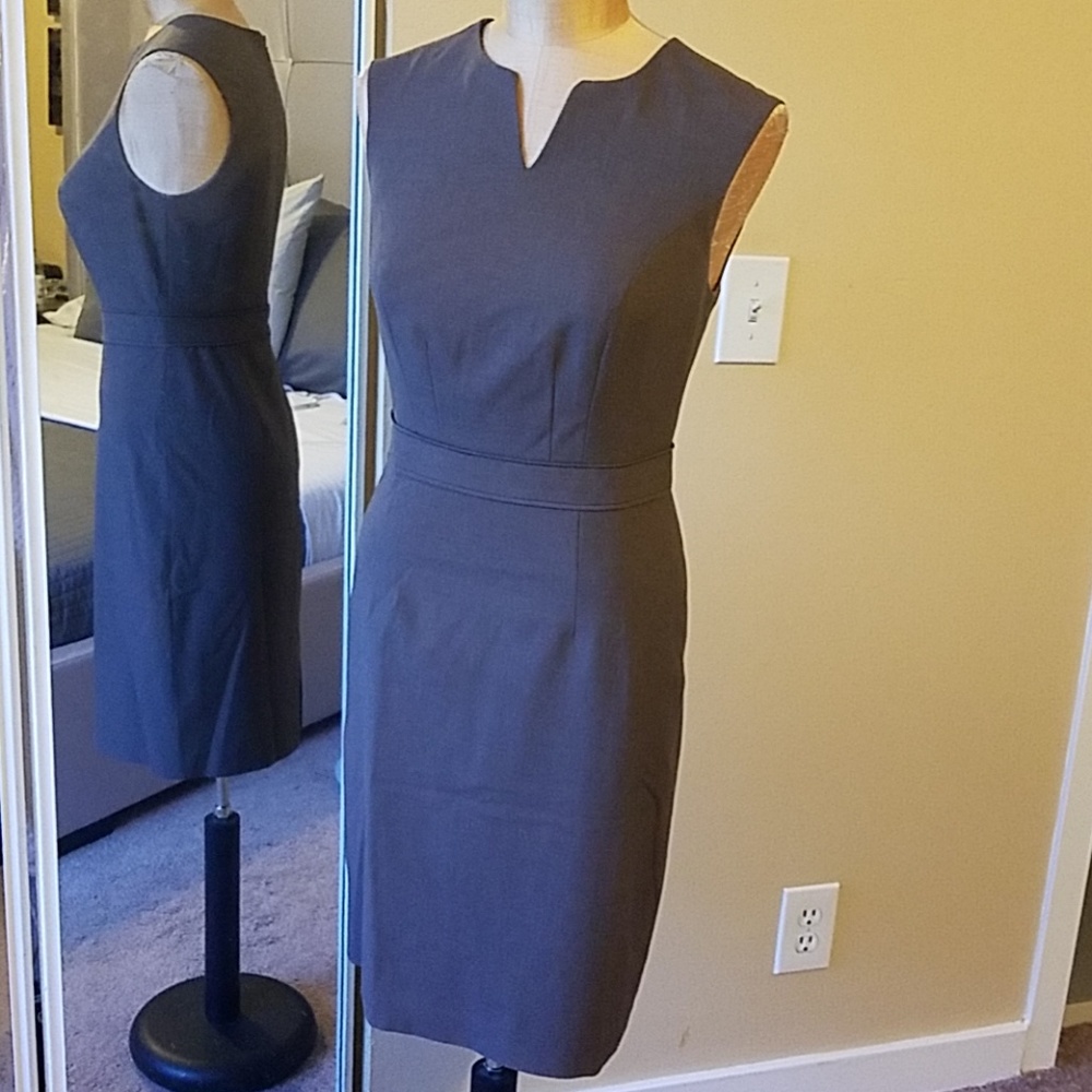 The Limited brownish-gray v-neck knee-length dress